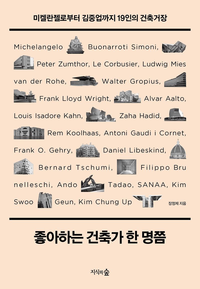 좋아하는 건축가 한 명쯤 : 미켈란젤로부터 김중업까지 19인의 건축거장