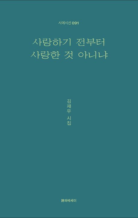사랑하기 전부터 사랑한 것 아니냐 : 김재우 시집