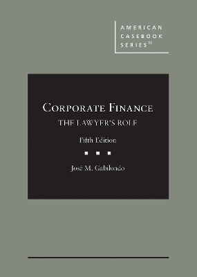 Corporate finance : the lawyer's role
