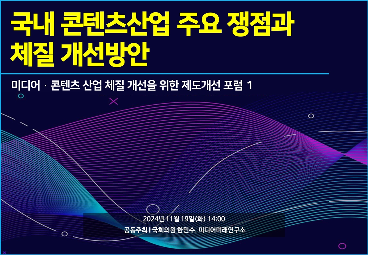 국내 콘텐츠산업 주요 쟁점과 체질 개선방안 [전자자료] : 미디어·콘텐츠 산업 체질 개선을 위한 제도개선 포럼 1